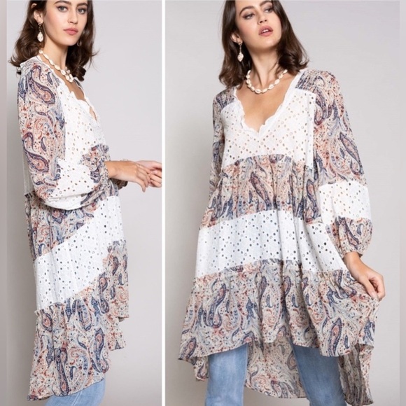 POL Dresses & Skirts - POL Wandering in the Woods Paisley Tunic Dress - Size L